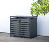 Armoire de conversion pour conteneurs Kastrex - Pour 2 poubelles à roulettes - Résistante aux intempéries et sans entretien - Acier revêtu