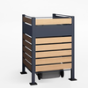 Kastrex Container Conversion Cabinet - For 1 Bin - Weatherproof &amp; Maintenance-free - Coated Steel