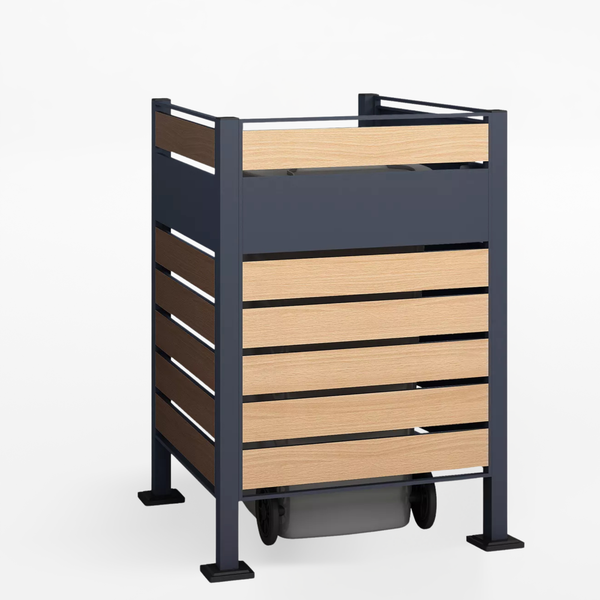 Kastrex Container Conversion Cabinet - For 1 Bin - Weatherproof &amp; Maintenance-free - Coated Steel