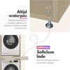 Séchoir à linge sur meuble lave-linge 4 pièces - 247 x 205 x 67 cm - Gris