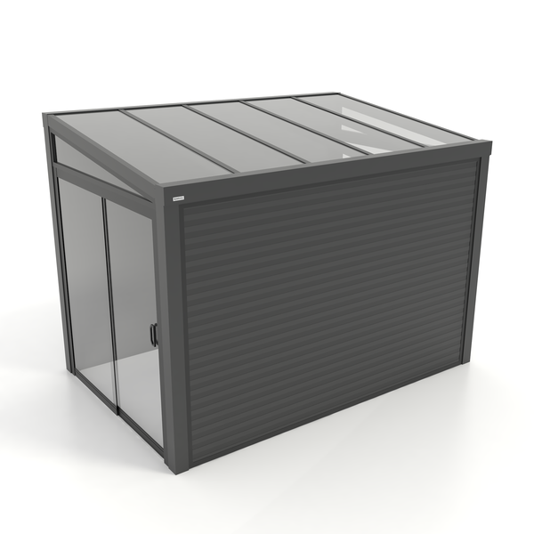 Kastrex Terrasoverkapping Aluminium - Luxe Buitenruimte met Glazen Dak - Gratis Montage - Antraciet