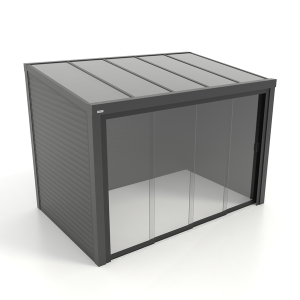 Kastrex Terrasoverkapping Aluminium - Luxe Buitenruimte met Glazen Dak - Gratis Montage - Antraciet