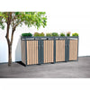 Kastrex Container Conversion Cabinet - For 4 Wheelie Bins - Weatherproof &amp; Maintenance-Free - Coated Steel