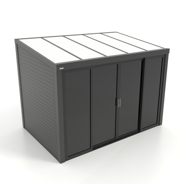 Kastrex Terrasoverkapping Aluminium - Luxe Buitenruimte met Privacy Glas- Gratis Montage - Antraciet