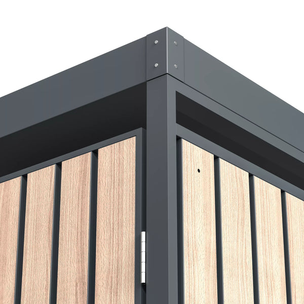 Armoire de conversion pour conteneurs Kastrex - Pour 4 poubelles à roulettes - Résistante aux intempéries et sans entretien - Acier revêtu