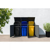 Armoire de conversion pour conteneurs Kastrex - Pour 2 poubelles à roulettes - Résistante aux intempéries et sans entretien - Acier revêtu