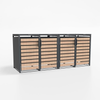 Armoire de conversion pour conteneurs Kastrex - Pour 2 poubelles à roulettes - Résistante aux intempéries et sans entretien - Acier revêtu