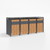 Kastrex Container Conversion Cabinet - For 2 Wheelie Bins - Weatherproof &amp; Maintenance-free - Coated Steel