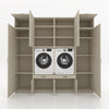 Wasmachinekast 4 delig - 254x240x67cm – Greige