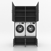 Wasmachinekast 2 delig - 134x240x67cm – Antraciet