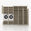 Wasmachinekast 5 delig - 314x240x67cm – Greige