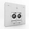 Wasmachinekast 4 delig - 254x240x67cm – Wit