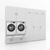 Wasmachinekast 5 delig - 314x240x67cm – Wit