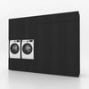 Wasmachinekast 5 delig - 314x240x67cm – Zwart Eiken