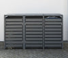 Armoire de conversion pour conteneurs Kastrex - Pour 2 poubelles à roulettes - Résistante aux intempéries et sans entretien - Acier revêtu
