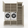 Wasmachinekast 3 delig - 194x240x67cm – Greige