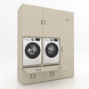 Wasmachinekast 3 delig - 194x240x67cm – Greige