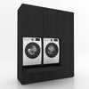 Wasmachinekast 3 delig - 194x240x67cm – Zwart Eiken