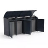 Armoire de conversion pour conteneurs Kastrex - Pour 2 poubelles à roulettes - Résistante aux intempéries et sans entretien - Acier revêtu