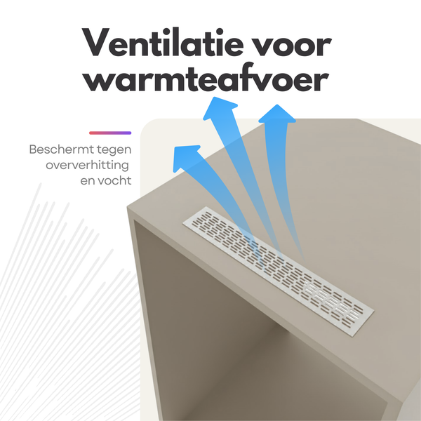 Wasmachinekast 2 delig - 134x205x67cm – Greige