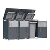 Kastrex Container Conversion Cabinet - For 2 Wheelie Bins - Weatherproof &amp; Maintenance-free - Coated Steel