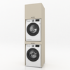 Dryer on washing machine cabinet 1 piece - 67x240x67cm - Anthracite - 67x240x67cm - Greige