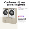 Wasmachinekast 2 delig - 134x205x67cm – Greige