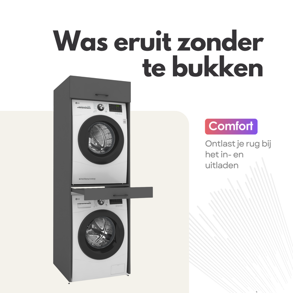 Dryer on washing machine cabinet 1 piece - 67x205x67cm - Anthracite