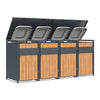 Kastrex Container Conversion Cabinet - For 2 Wheelie Bins - Weatherproof &amp; Maintenance-free - Coated Steel