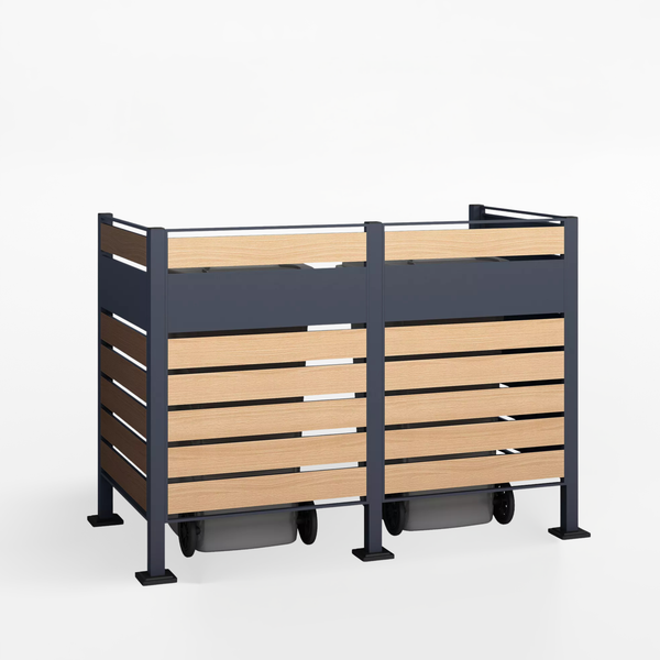 Kastrex Container Conversion Cabinet - For 1 Bin - Weatherproof &amp; Maintenance-free - Coated Steel