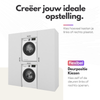 Droger op wasmachine kast 4 delig - 247x240x67cm – Wit