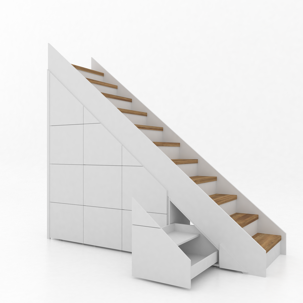 Trapkast Recht met 10 Lade 200-250cm
