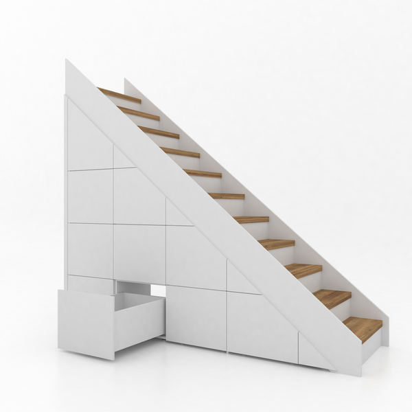 Trapkast Recht met 10 Lade 200-250cm
