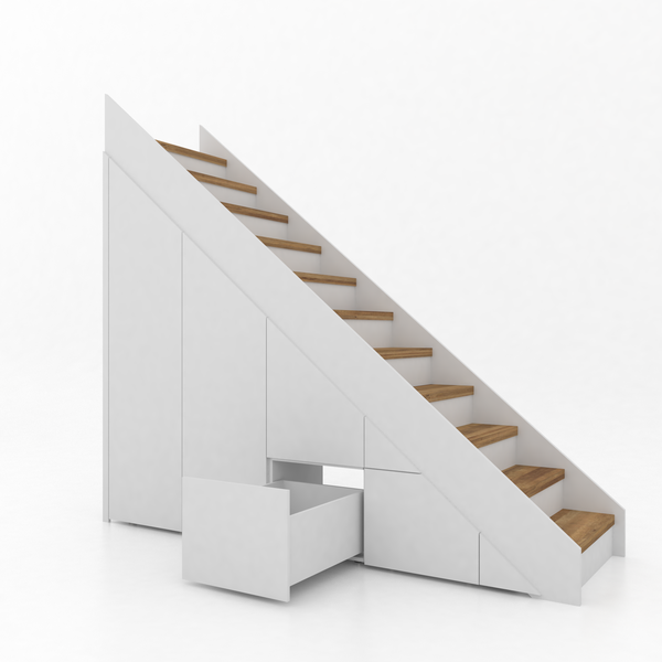 Trapkast Recht met 3 Lade 200-250cm